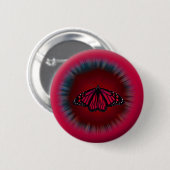 Red Butterfly Mandala Button (Voorkant /achterkant)