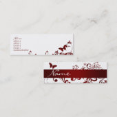 Red Butterfly Mini Visitekaartje (Voorkant / Achterkant)