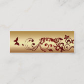 Red Butterfly Mini Visitekaartje (Achterkant)