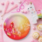 Red Butterfly Papieren Bordje (Feest)