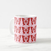 Red Butterfly Patroon Koffiemok (Voorkant links)
