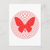 Red Butterfly Plaque Briefkaart (Voorkant)