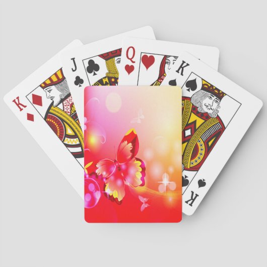 Red Butterfly Pokerkaarten (Achterkant)