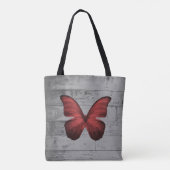 Red Butterfly Rustic, Canvas tas op maat (Achterkant)