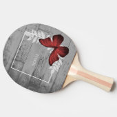 Red Butterfly Rustic Ping Pong Paddle Tafeltennisbatje (Zijkant)