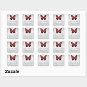 Red Butterfly sla de Stickers van de Datum op (Vel)