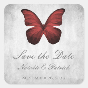 Red Butterfly sla de Stickers van de Datum op