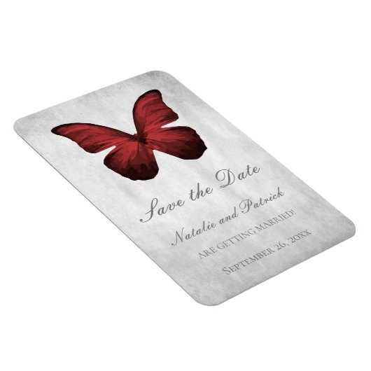 Red Butterfly sparen de Magnet van de Datum Magneet (Rechterzijde)