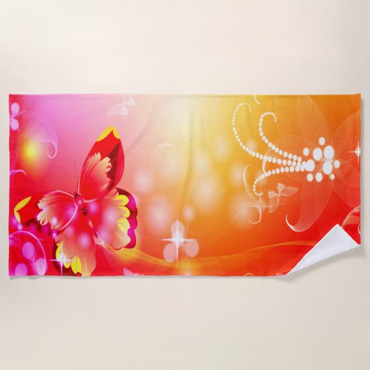 Red Butterfly Strandlaken (Voorkant)