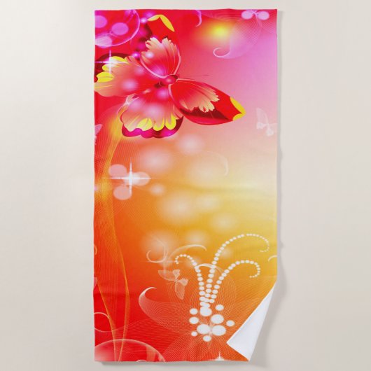 Red Butterfly Strandlaken (Voorkant)