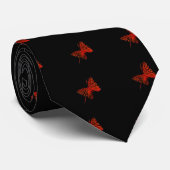 Red Butterfly Stropdas (Opgerold)