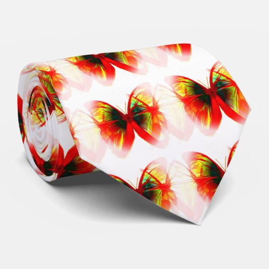 Red Butterfly Stropdas (Opgerold)