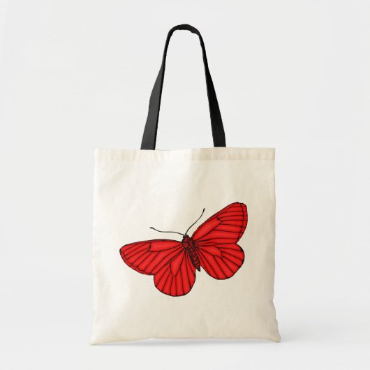 Red Butterfly Tote Bag (Voorkant)