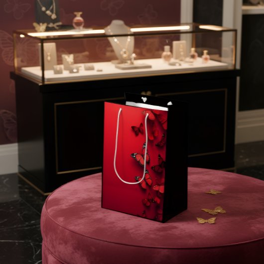 Red Butterfly Valentine’s Gift Bag Medium Cadeauzakje