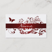 Red Butterfly Visitekaartje (Achterkant)