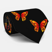 Red Butterflys door winkelier. Stropdas (Opgerold)