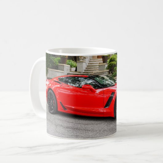 Red C7 Chevrolet Corvette Koffiemok (Voorkant links)