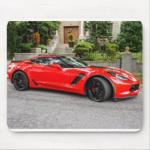 Red C7 Chevrolet Corvette Muismat