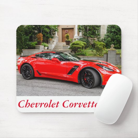 Red C7 Chevrolet Corvette Muismat (Met muis)