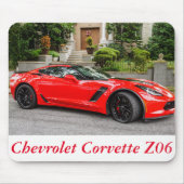 Red C7 Chevrolet Corvette Muismat (Voorkant)