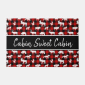 Red Cabin Buffalo Plaid Lumberjack Check Deurmat (Voorkant)
