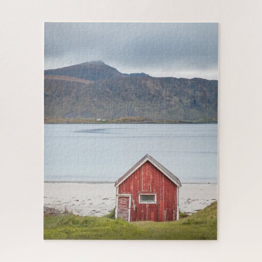 Red Cabin Ramberg Lofoten Legpuzzel (Verticaal)