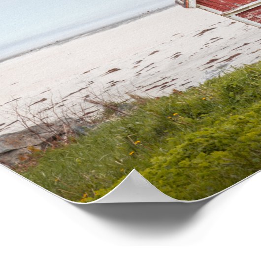 Red Cabin Ramberg Lofoten Poster (Hoek)