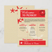 Red Cabo Mexico Wedding Welcome Letter (Voorkant / Achterkant)