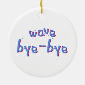 Red Caboose Wave Dag dag Keramisch Ornament (Achterkant)