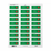 Red Caca Mok Green Holiday Return Address Labels (Full Sheet)
