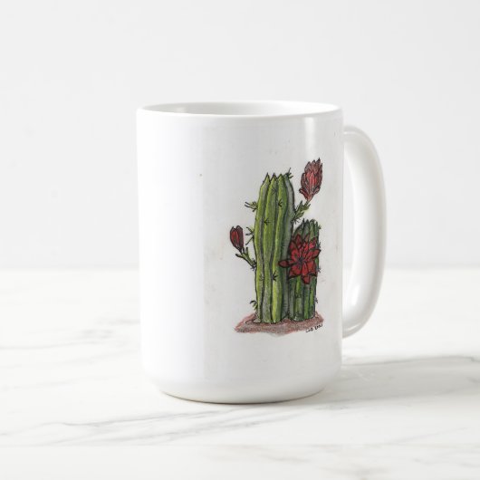 Red Cactus 1 Coffee-Mok Koffiemok (Voorkant rechts)