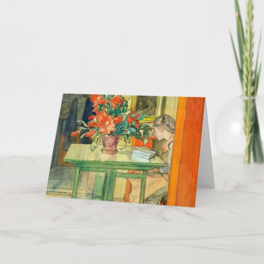 Red Cactus en Lisbeth lezen Carl Larsson Kaart (Voorkant)
