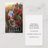 Red Cactus Flower Desert Garden Fotoreizen Visitekaartje (Voorkant / Achterkant)