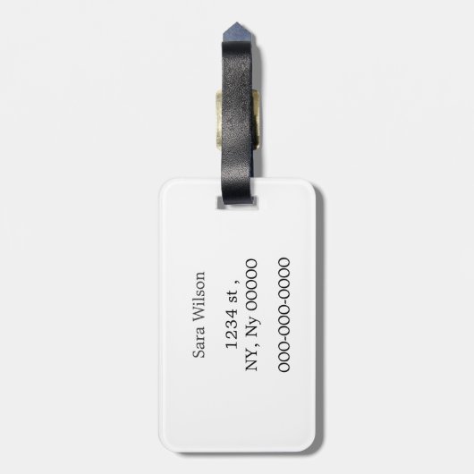 Red Caduceus Keep Calm Ik ben verpleegster Bagagelabel (Achterkant verticaal)