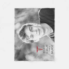 Red Caduceus Keep Calm Ik ben verpleegster Fleece Deken