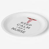Red Caduceus Keep Calm Ik ben verpleegster Papieren Bordje (Gekanteld)