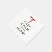 Red Caduceus Keep Calm Ik ben verpleegster Servetten (Hoek)