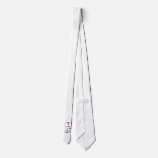 Red Caduceus Keep Calm Ik ben verpleegster Stropdas (Achterkant)