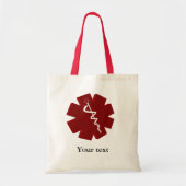 red caduceus medische cadeaus tote bag (Voorkant)