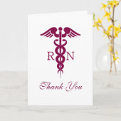 Red Caduceus Nurse Afstuderen Kaart (Gele Bloem)