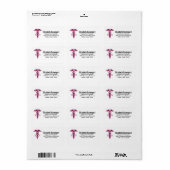 Red Caduceus Nurse Medical Symbool Etiket (Full Sheet)