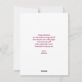 Red Caduceus Nurse Medical Symbool Feestdagenkaart (Achterkant)