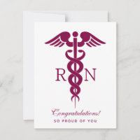 Red Caduceus Nurse Medical Symbool