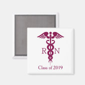 Red Caduceus Nurse Medical Symbool Magneet (Voorkant / Achterkant)