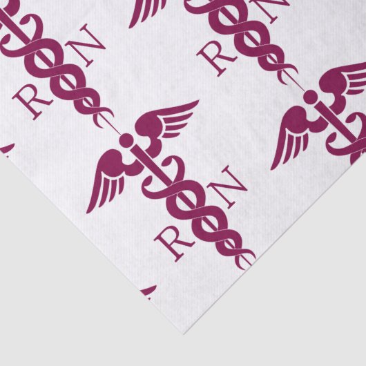 Red Caduceus Nurse Medical Symbool Tissuepapier (Detail)