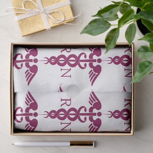 Red Caduceus Nurse Medical Symbool Tissuepapier (Geschenk)