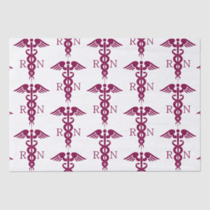 Red Caduceus Nurse Medical Symbool Tissuepapier