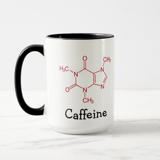 Red Caffeine Molecule Mok (Links)