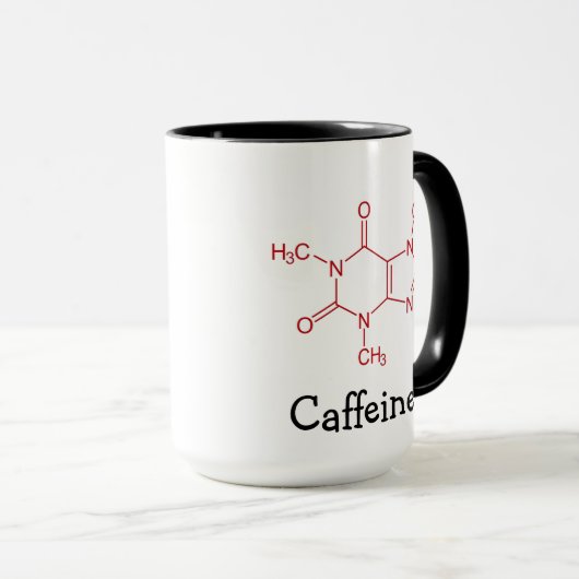 Red Caffeine Molecule Mok (Voorkant rechts)