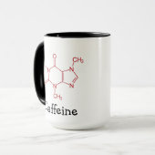 Red Caffeine Molecule Mok (Voorkant links)